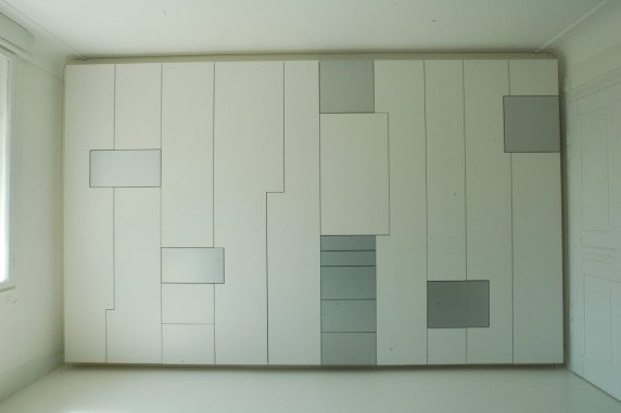 Zwinz Einbauschrank Lack Alu HPL Flächenlayout