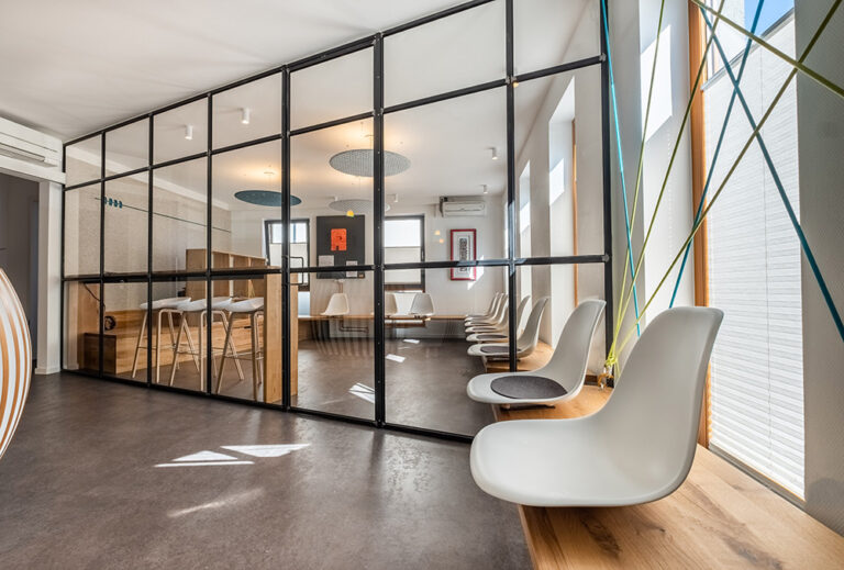 Wartezimmer, Tennwand, Raumtrenner, Eingangsbereich, Praxis, Zwinz