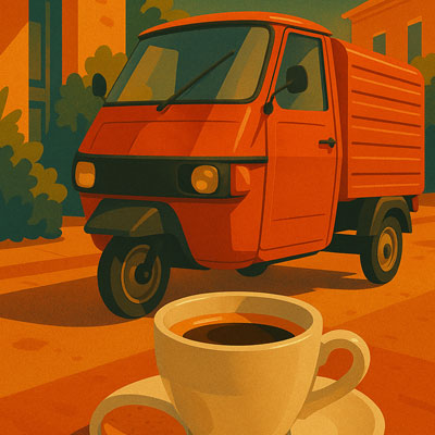 Espresso aus der Ape bei Zwinz